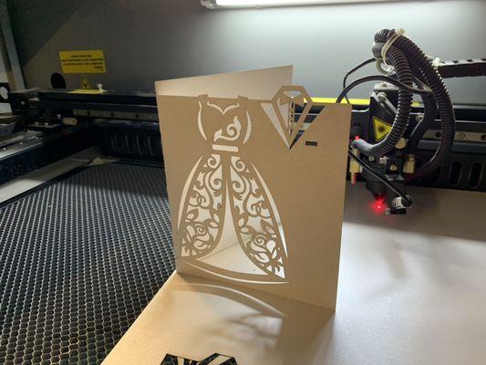 Laser cut invite