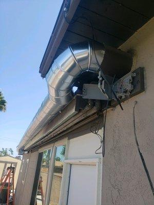 External lined custom ductwork