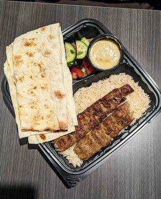 Beef Lula Kebab Plate