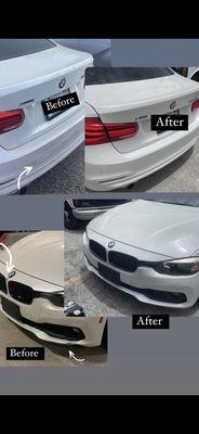 Before (my car after accident) and After (Fastrac Collison Centers work)