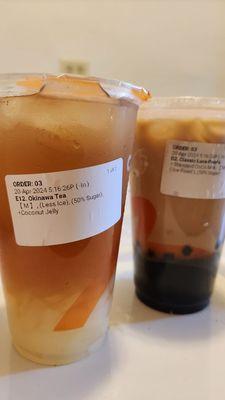 Okinawa tea , bubble tea