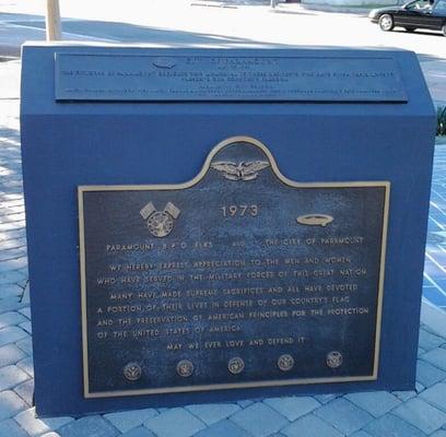 Multi sided plaque near the memorial