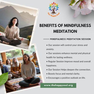 mindfulness meditation, meditation retreat, holistic wellness, meditation session, session, mindfulness, the happy soul, wellness center