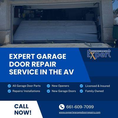 Emergency Garage Door Repair Service available. We provide service in Lancaster, Ca and surrounding areas.