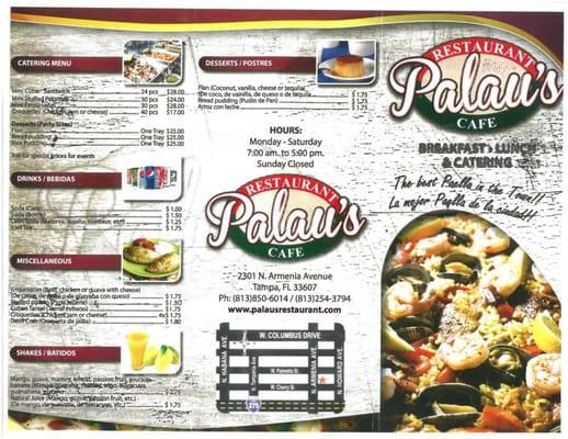 Front of Menu