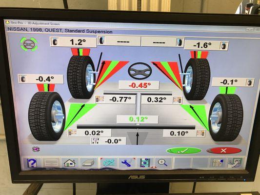 3D laser alignment , latest technology in the industry