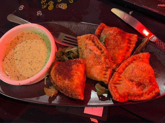 Mixed beef and chicken empanadas