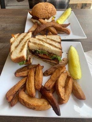 Blackened Chicken Sandwich and Crispy Chicken Sandwich