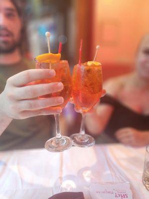 I mean, what's a good meal without an Aperol spritz?