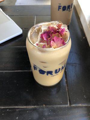 Iced mocha white chocolate with rose...so good!