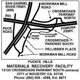 Map Location of the Puente Hills Materials Recovery Facility