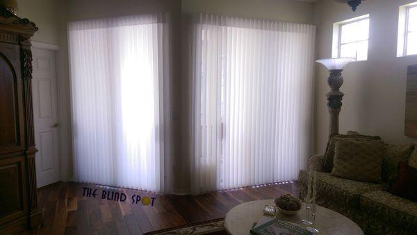 Light Filtering Vertical Sheer Shades - Hunter Douglas Luminette