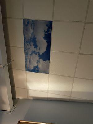 When you get a massage- you look up at the clouds in his ceiling!