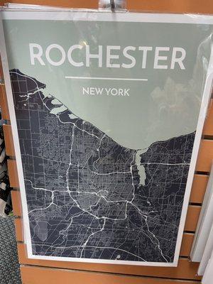 Rochester NY map art