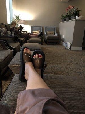 Don't mind my feet.  This was before they were pampered