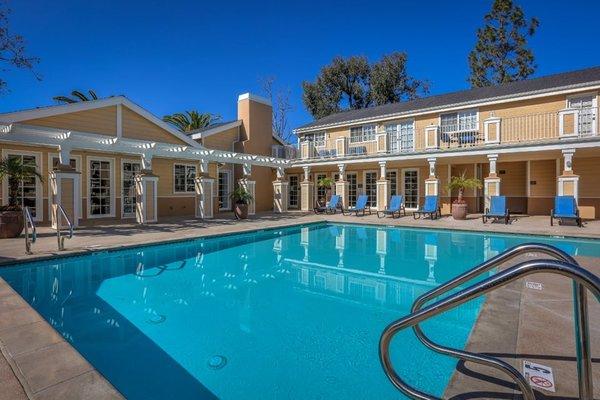 Resort style pool area