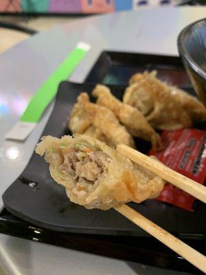 Deep fried beef gyoza...