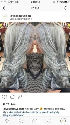 Silver Hair by Laly Follow us on instagram @lalysbeautysalon