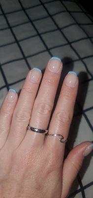 Colored French manicure