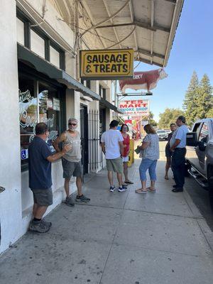 The line - and this was 15 minutes after opening.