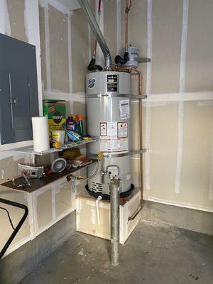 Bradford White water heater with expansion tank