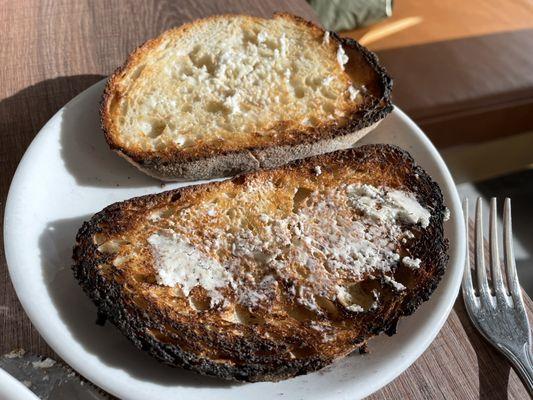 Sourdough toast on the side