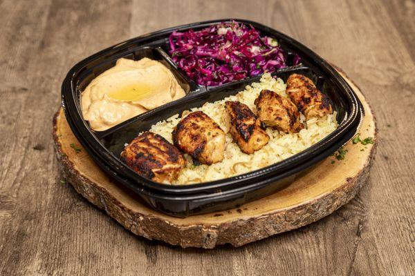 Chicken kabob plate