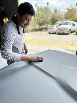 Our specialist Ivan sanding hood