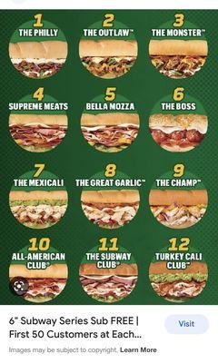 Subway series subs