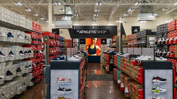 Athletic Shoes Section of Store