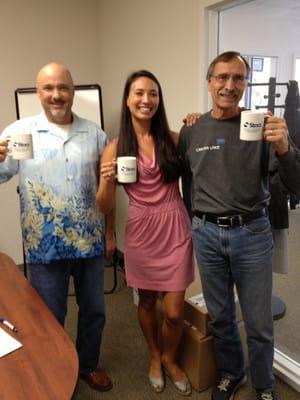 Storz Insurance with our local swag guy.  Thanks for M4Media, also out of Los Gatos, for getting our awesome mugs!