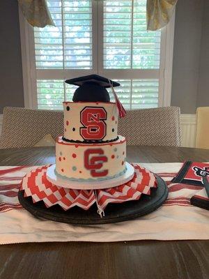 Graduation Cake! Graduated from Charlotte Catholic and headed to NC State!!