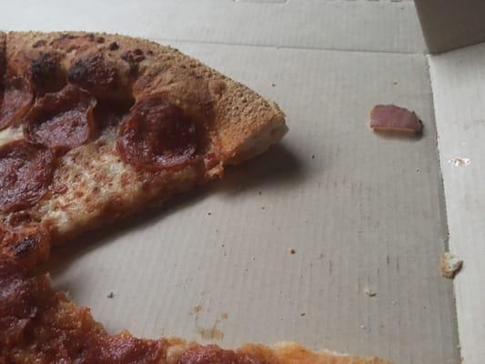 The pizza with the onion I peeled off.. Gross