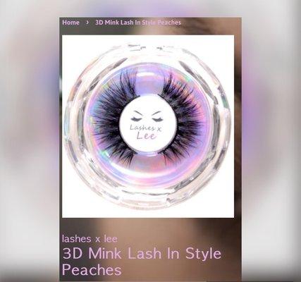 Mink strips available at www.lashesxlee.com