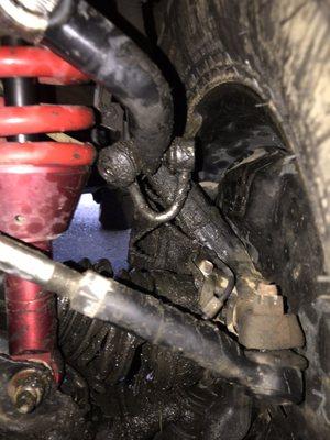 Bent up steering link