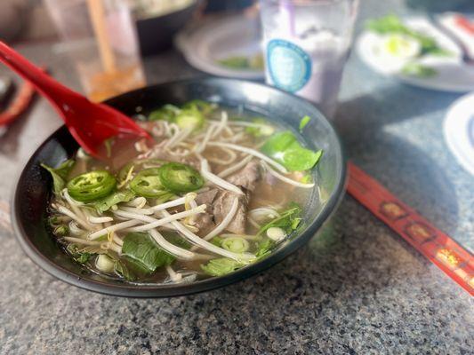 The Steak Pho is so good. Their broth is probably my favorite that we have found across the country and Everything tastes fresh.