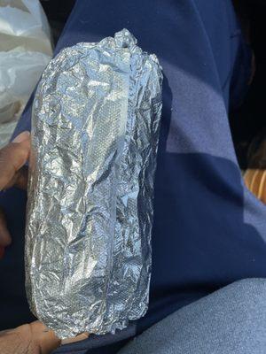 Huge breakfast burrito