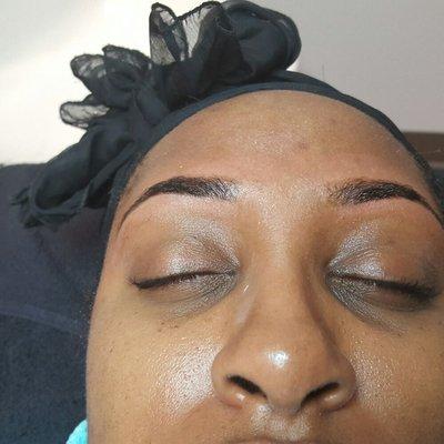 Brow wax and tint