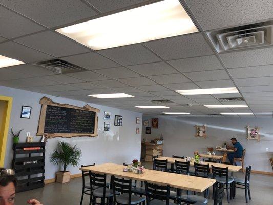 The interior of the restaurant