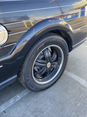 The old rims with caps