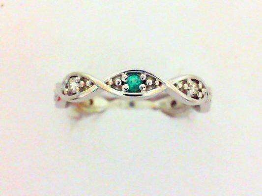 One-of-a-kind Stacking Band with Emeralds & Diamonds #CustomCreationsByCraig