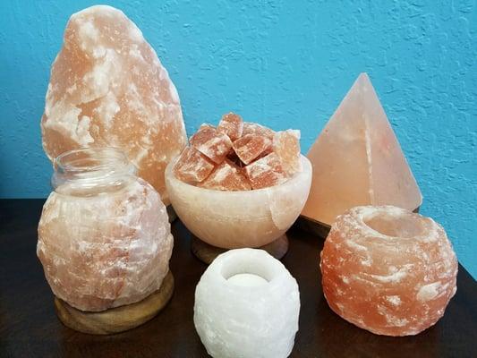 Himalayan pink salt lamps