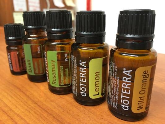 These are the aromatherapy oils they use. I asked to sample and they were so good I couldn't decide which one.