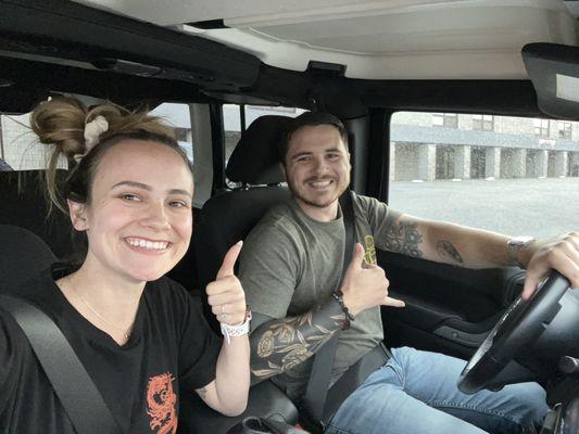 In our new Jeep!!!