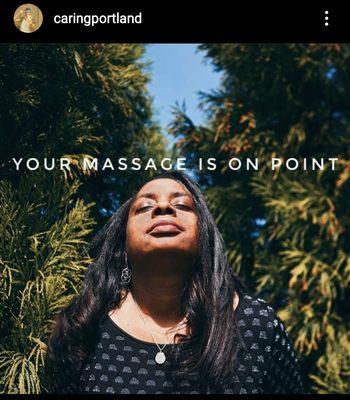 Client quote: Your massage is on point.