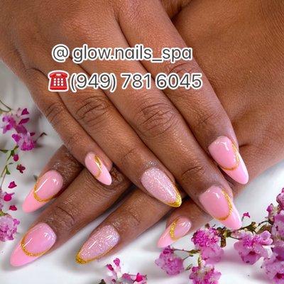 Glow Nails& Spa
 3019 Harbor Blvd Costamesa CA92626
 Mon - Fri 10am -7 pm# Sat 10am -6pm# Sun by appt only
(949) 781 6045