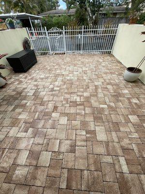 Patio pavers looking good!