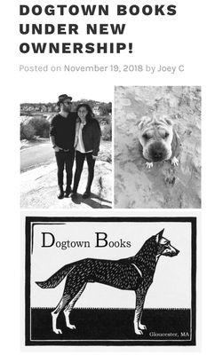 Dogtown Books under new ownership! Grand Re-Opening Celebrarion & Sale on 12/1/18 from 10am to 6pm.