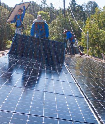 Most rooftop solar panel installations are done in one day.