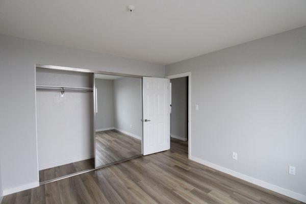 Spacious bedroom with plenty of closet space